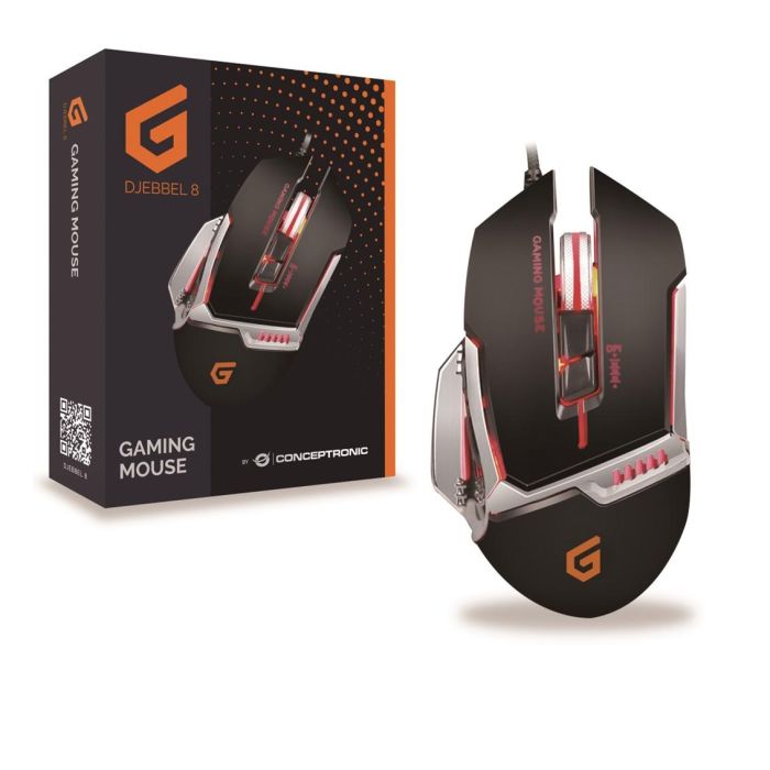 Conceptronic Ratón Gaming DJEBBEL02B Óptico 4000 DPI, 8 Botones Programables, Diseño Ergonómico 0 Conceptronic Ratón Gaming DJEBBEL02B Óptico 4000 DPI, 8 Botones Programables, Diseño Ergonómico 0