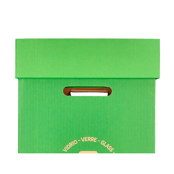 Liderpapel Contenedor Papelera Reciclaje Vidrio Carton Reciclado 450x350x650 mm 70 Litros Verde 5