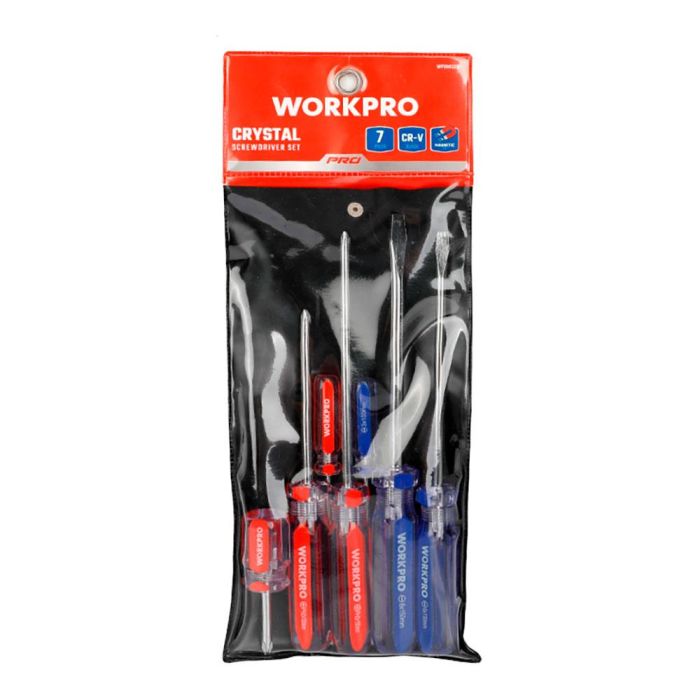 Destornilladores con mango de cristal, juego 7 piezas 1 Destornilladores con mango de cristal, juego 7 piezas 1