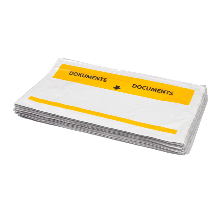 Q-connect Sobre Autoadhesivo Portadocumentos Multilingüe 225x122 mm Transparente - Paquete de 100 3