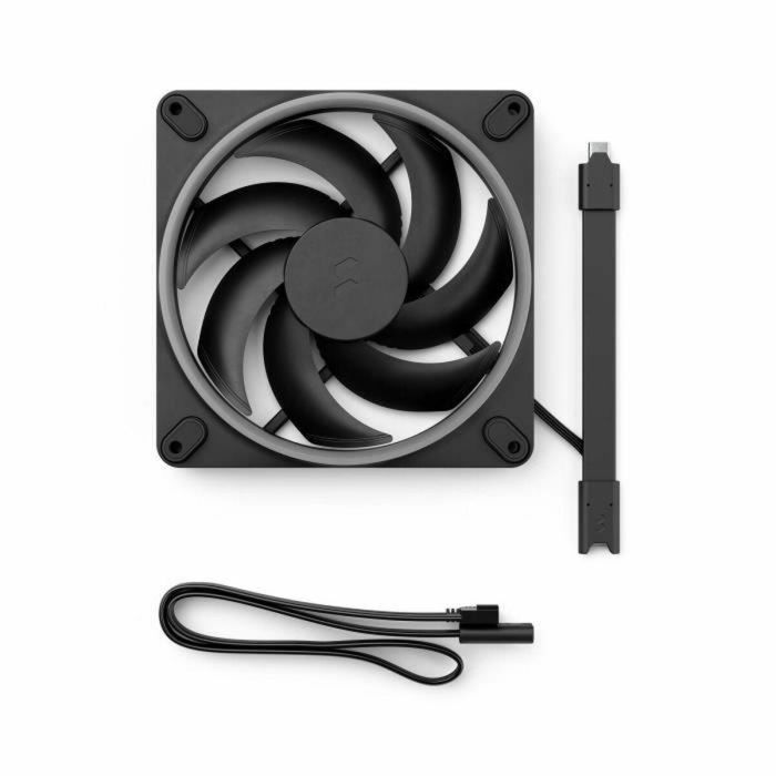 Fractal Design FRA7340172708933 Ventilador PC Momentum 14 RGB, Pack 3, FDB, Anillo de Luz ARGB Gen 2, Control PWM 5