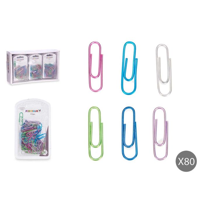Set 80 Clips Metalizados Peq Pincello 2X11CM (24 Unidades) Set 80 Clips Metalizados Peq Pincello 2X11CM (24 Unidades)