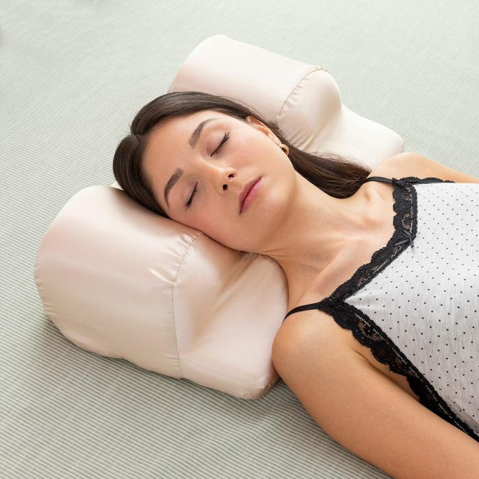 Almohada Cervical Antiarrugas con Funda de Satén Youthlow InnovaGoods 4 Almohada Cervical Antiarrugas con Funda de Satén Youthlow InnovaGoods 4