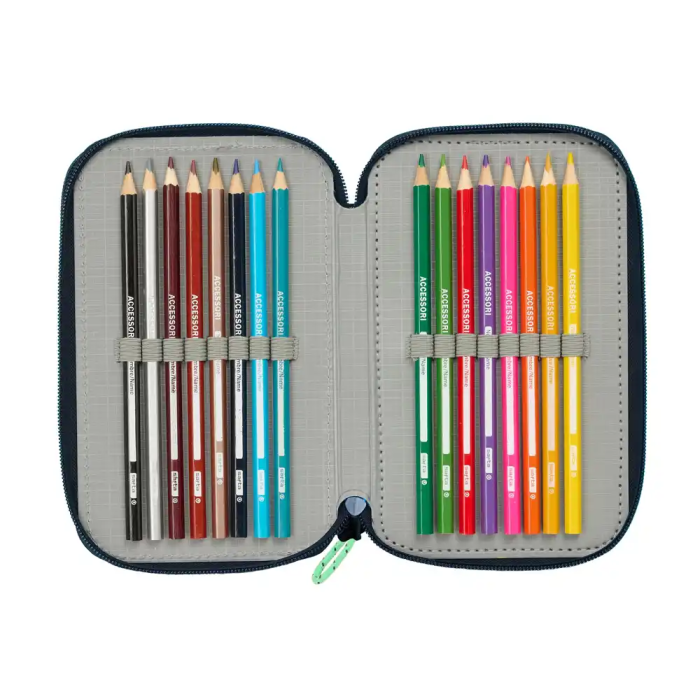 Safta Plumier Escolar Triple Cremallera 37 Piezas El Niño Navy 195x125x55 mm 4