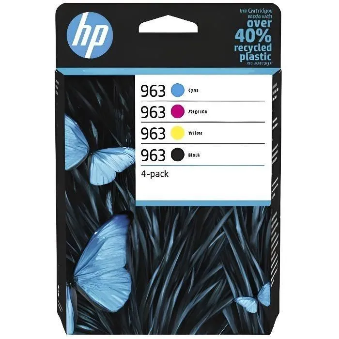 HP Tinta Negra, Cian, Magenta, Amarilla Officejet Pro 9000 Series - Nº 963 *Pack De 4* 0 HP Tinta Negra, Cian, Magenta, Amarilla Officejet Pro 9000 Series - Nº 963 *Pack De 4* 0