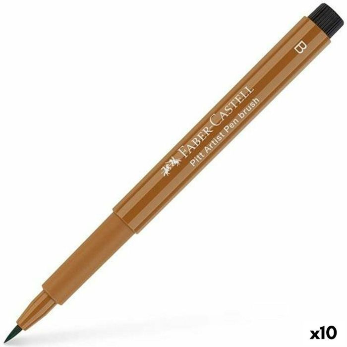 Rotuladores Faber-Castell Pitt Artist Marrón (10 Unidades) Rotuladores Faber-Castell Pitt Artist Marrón (10 Unidades)