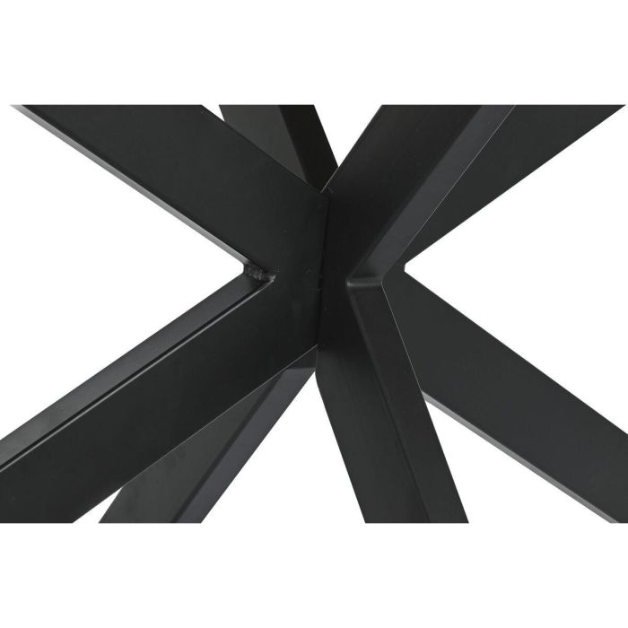 DKD Home Decor Mesa Comedor Loft Desmontable Metal Madera Mango Natural Negro 100x200x76 cm 2