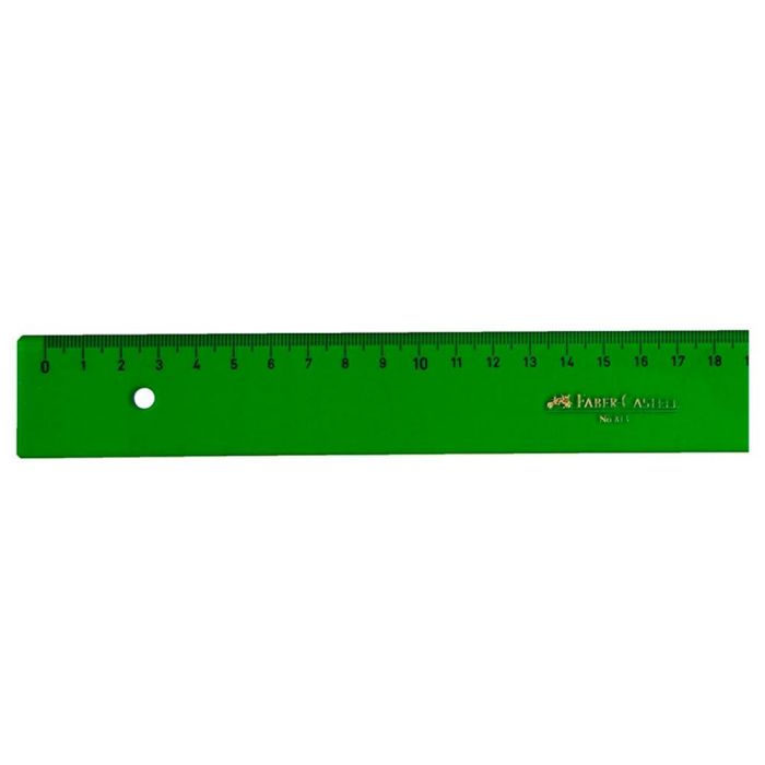 Regla Faber Castell 15 cm Plastico Verde 1