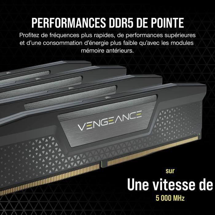 Memoria RAM - CORSAIR - Vengeance DDR5 RAM 64GB (2x32GB) 6400MHz CL32 Compatible con Intel XMP iCUE - Negro (CMK64GX5M2B6400C32) 2 Memoria RAM - CORSAIR - Vengeance DDR5 RAM 64GB (2x32GB) 6400MHz CL32 Compatible con Intel XMP iCUE - Negro (CMK64GX5M2B6400C32) 2