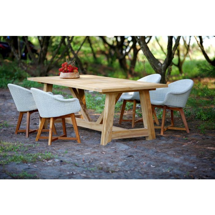 DKD Home Decor Mesa Comedor Indonesia 1c24 Teca Natural 200 x 100 x 75 cm 1 DKD Home Decor Mesa Comedor Indonesia 1c24 Teca Natural 200 x 100 x 75 cm 1