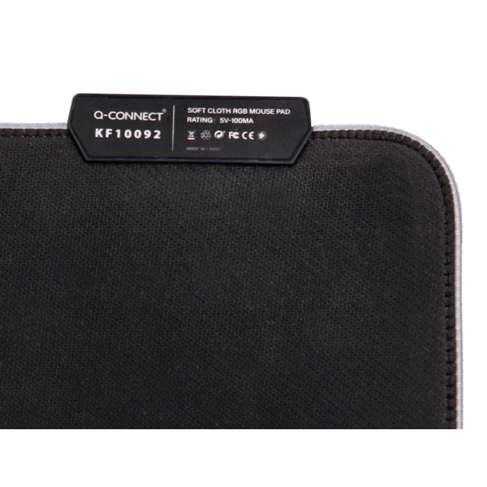 Q-connect Alfombrilla Ratón Gaming Iluminación LED RGB USB Negro 350x250x3 mm 2