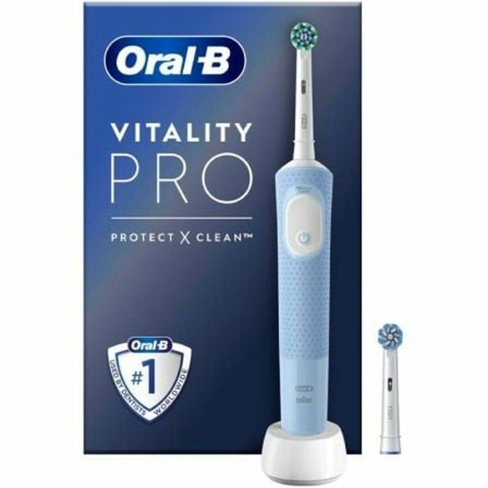 Braun Oral-B CEP DEN VPRO BL 1REC Cepillo Dental Eléctrico Vitality Pro | 3 Modos, Temporizador, Cabezal Redondo | 1 Recambio Azul