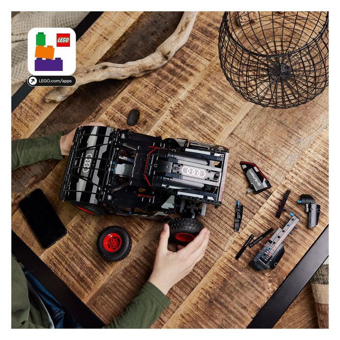 LEGO 42160 Audi RS Q e-tron Coche de Rally Teledirigido Modelo Todoterreno Dakar