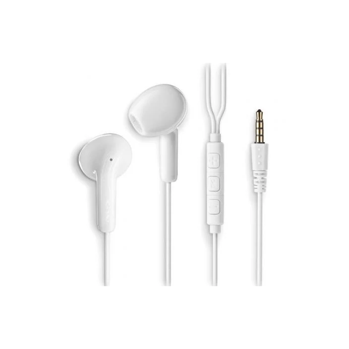 NGS Auriculares Cross Flip White con Micrófono Jack 3.5mm Blancos