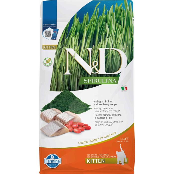 Farmina N&D Cat Spirulina Kitten Arenque 1,5 kg Farmina N&D Cat Spirulina Kitten Arenque 1,5 kg