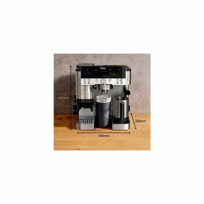 Ninja ES601EU Luxe Premier Cafetera Espresso con Molinillo Integrado, 2L, 1650W, Negro/Acero Inoxidable 4