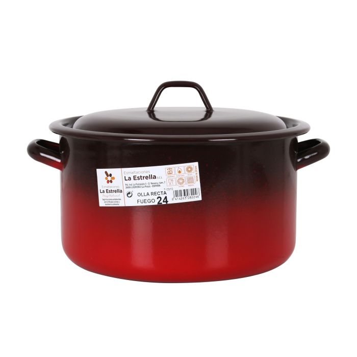 Olla Recta con Tapa 24 cm 5.7L Fuego - La Estrella (6 Unidades) 1 Olla Recta con Tapa 24 cm 5.7L Fuego - La Estrella (6 Unidades) 1