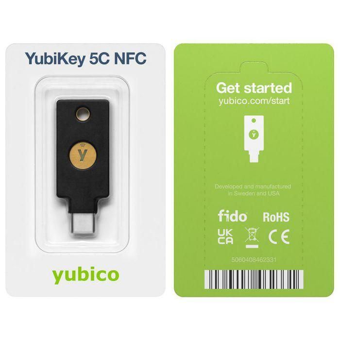 Yubico YubiKey 5C NFC Llave de Seguridad Hardware Multi-Protocolo FIDO2 U2F PIV para Autenticación de Dos Factores y Sin Contraseña Anti-Phishing 8