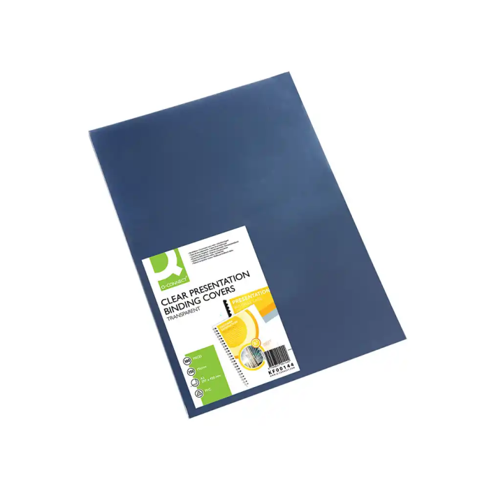 Q-connect Tapas de Encuadernacion PVC DIN A3 Incolora 150 mc Caja de 100 Unidades 2
