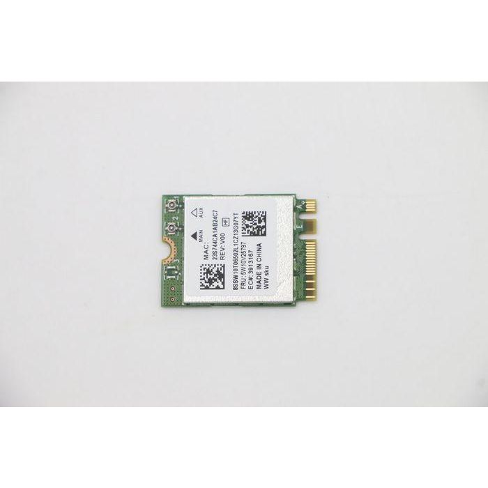 Lenovo M.2 2230 WLAN module with WiFi 6 (802.11ax) and Bluetooth 5.1, supports PCI-Express interface for high-speed connectivity. Lenovo M.2 2230 WLAN module with WiFi 6 (802.11ax) and Bluetooth 5.1, supports PCI-Express interface for high-speed connectivity.