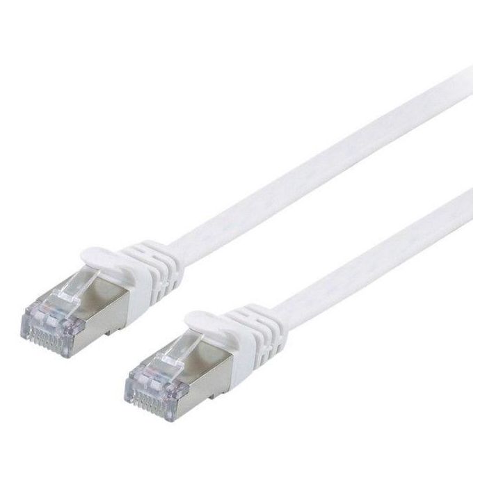Equip Patchkabel Cat6A U/FTP 2xRJ45 5.00m weiß Flach LSZH Polybeutel