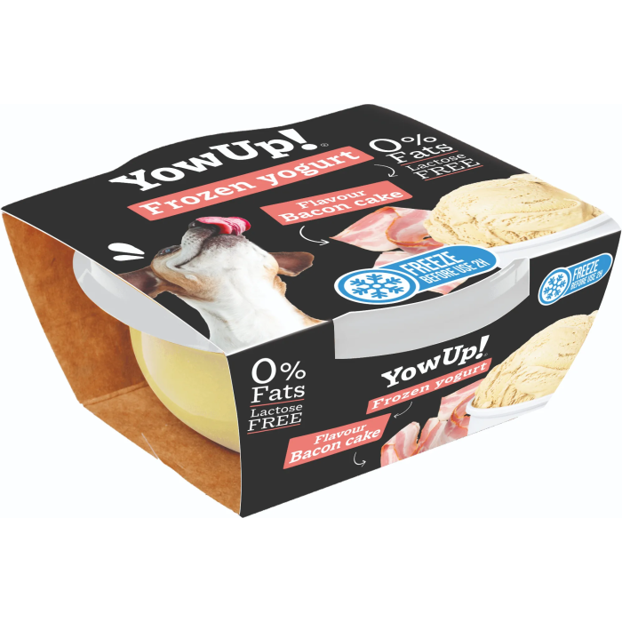 Yow Up! Helado Yogurt Tarta Bacon 110 gr En Caja De 12Unds para Perros