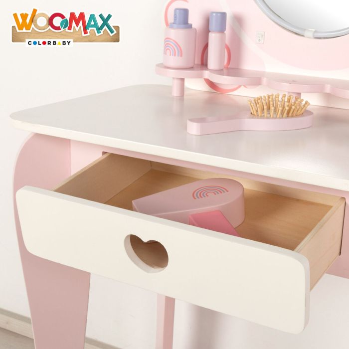 Tocador de juguete Woomax 48 X 92 X 32 CM Blanco Rosa 4