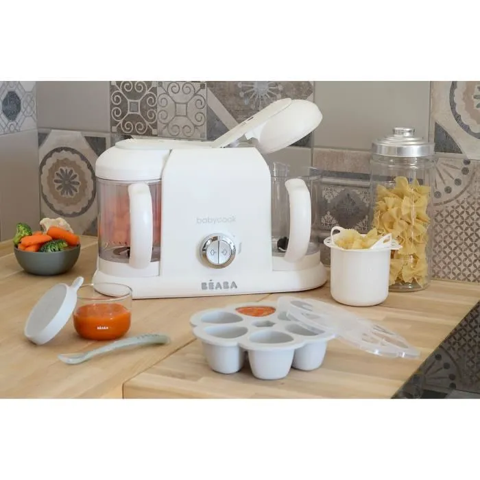 Beaba Babycook Duo Robot de Cocina para Bebé 4 en 1 Blanco y Plata 2