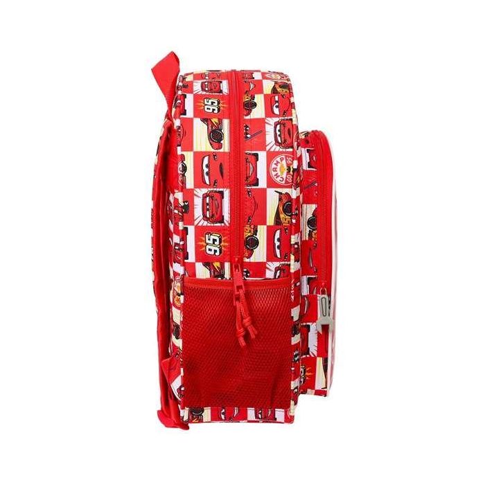 Mochila Escolar Cars Let's race Rojo Blanco (32 x 38 x 12 cm) 2