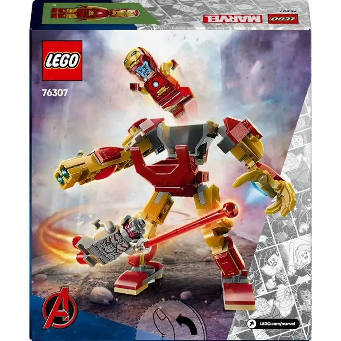 Lego Marvel Juego de Construcción Armadura Robótica de Iron Man vs Ultrón 5