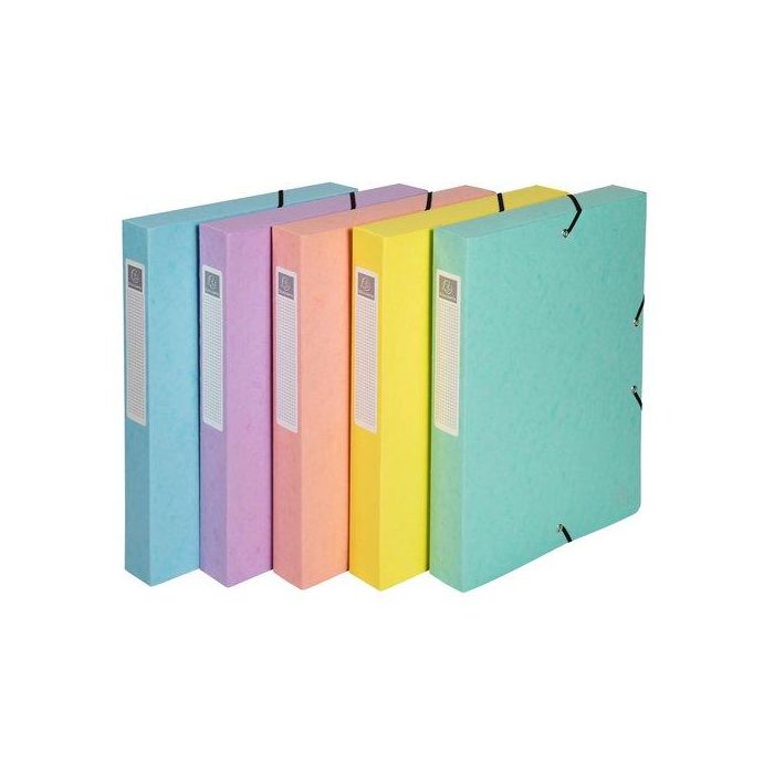 Carpeta De Proyectos Exacompta Aquarel Carton A4 Gomas 2.5 Cm Surtido (5 Col.)