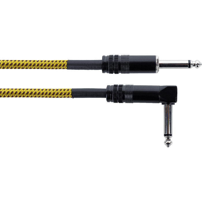 Cable De Guitarra Jack Recto/Acodado Tweed Amarillo De 5M 3 Cable De Guitarra Jack Recto/Acodado Tweed Amarillo De 5M 3