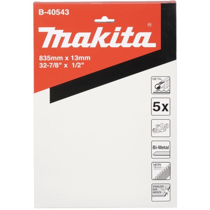 Makita B-40543 Bandsägeblatt 14Z BIM 5 Stk. 2 Makita B-40543 Bandsägeblatt 14Z BIM 5 Stk. 2