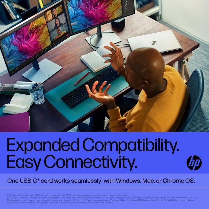 HP Docking Station Thunderbolt G4 120W Negro Thunderbolt 4 Puertos USB-C HDMI DisplayPort