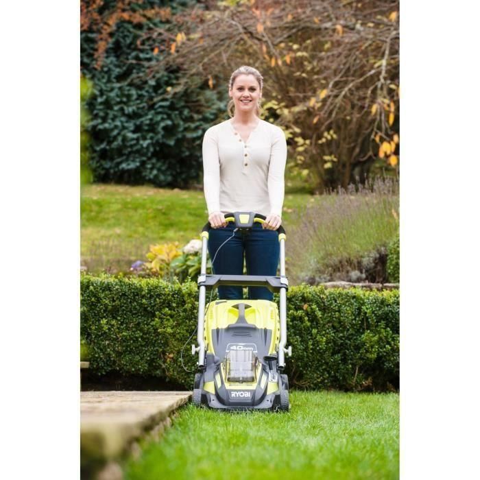 Cortacésped - RYOBI - Power Assist - Corte Ø 40 cm - 1 batería de litio+ 36 V 6,0 Ah High Energy y 1 cargador de 1,7 A 1 Cortacésped - RYOBI - Power Assist - Corte Ø 40 cm - 1 batería de litio+ 36 V 6,0 Ah High Energy y 1 cargador de 1,7 A 1