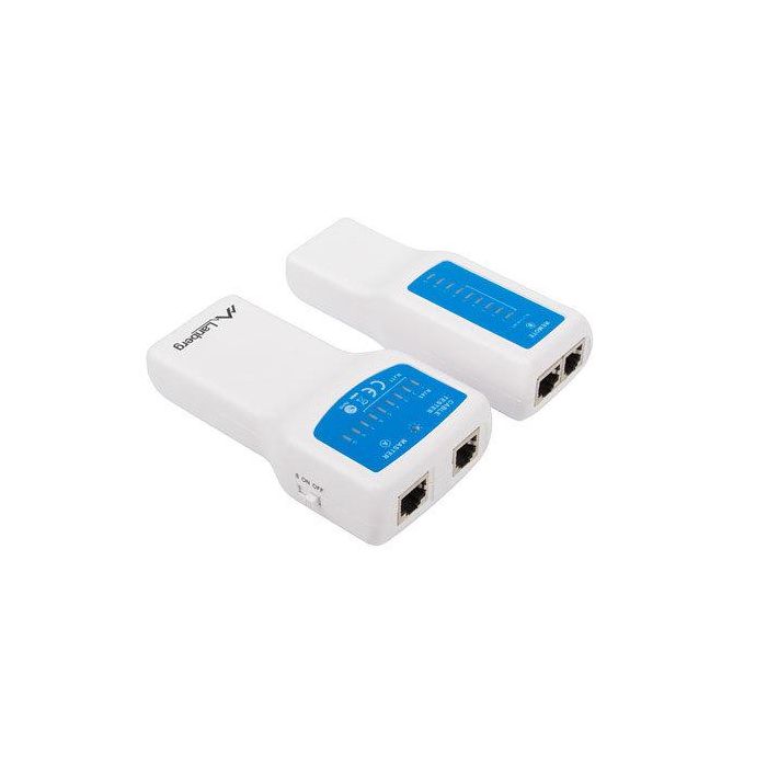 LANBERG NT-0402 Comprobador de Cables de Red, Comprobador de Alimentación PoE, Azul, Blanco LANBERG NT-0402 Comprobador de Cables de Red, Comprobador de Alimentación PoE, Azul, Blanco
