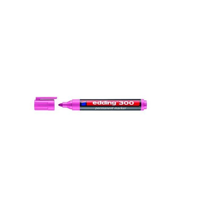Marcador Permanente Edding 300 Conico Rosa 10 unidades