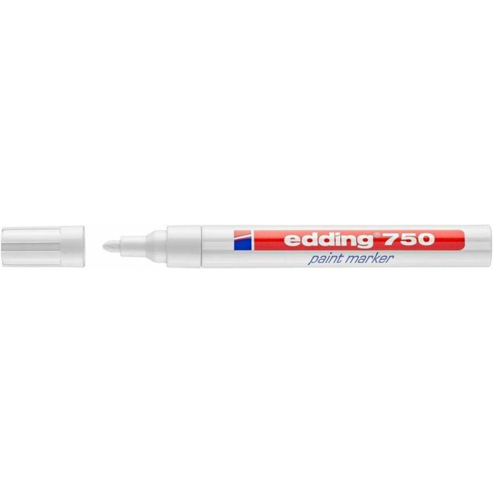 EDDING Marcador permanente 750 tinta opaca punta conica trazo 2-4mm blanco 7 EDDING Marcador permanente 750 tinta opaca punta conica trazo 2-4mm blanco 7