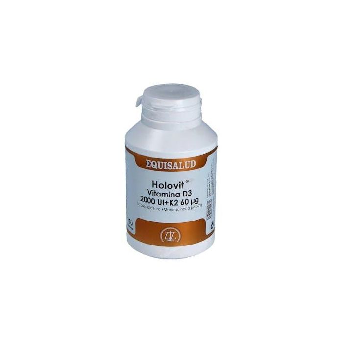 Holovit Vit. D3 2000UI + K2 60MCG + Menaquinona, Suplemento para Huesos y Sistema Inmunitario, 180 Cápsulas
