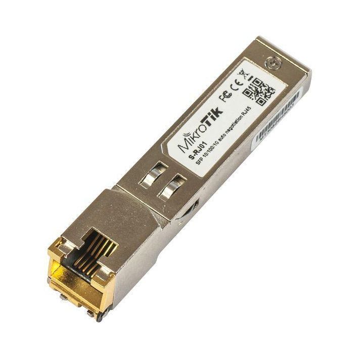Mikrotik S-RJ01 Módulo Transceptor SFP RJ45 Gigabit Ethernet 10/100/1000 Mbps 1.25 Gbps RoHS