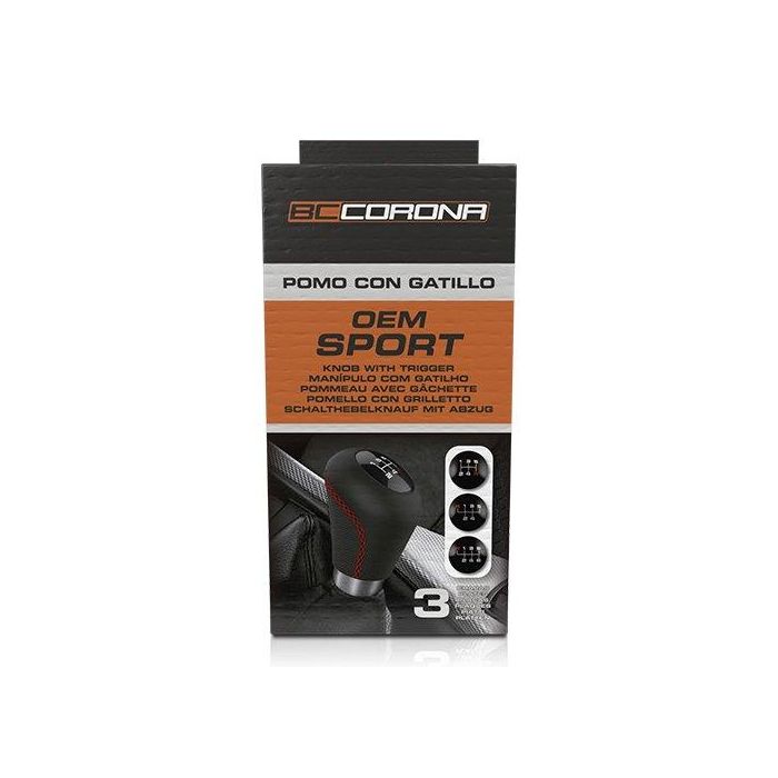 Pomo de Cambio Sport Piel Perforada Negro-Rojo POM30172 para Coche 3 Pomo de Cambio Sport Piel Perforada Negro-Rojo POM30172 para Coche 3