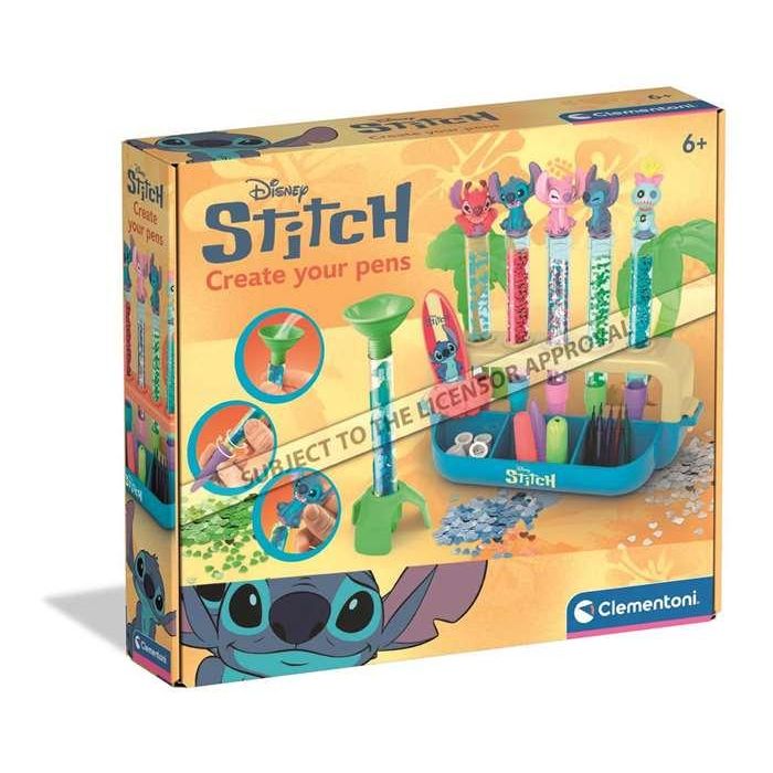 Clementoni 18204 Laboratorio de Bolígrafos Stitch Kit de Creación de Bolígrafos Personalizados con Accesorios y Tintas de Colores