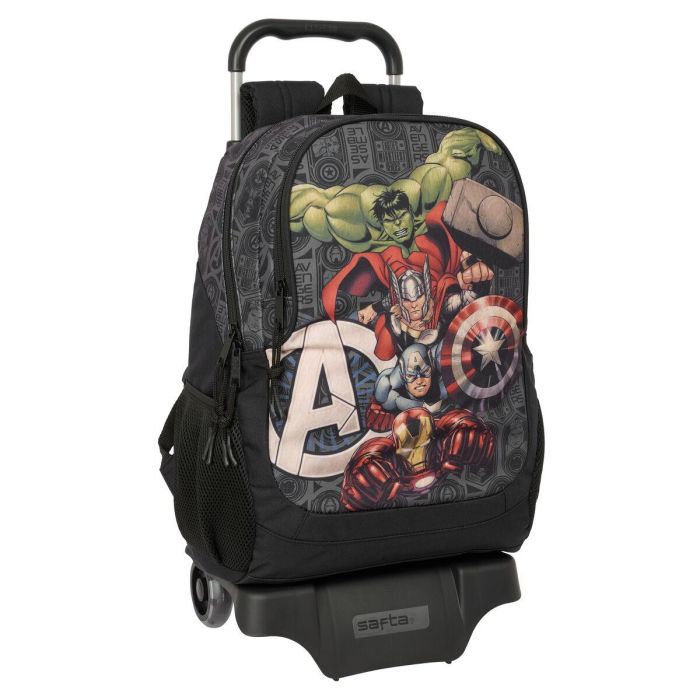 Mochila Escolar con Ruedas The Avengers Vendetta Negro 32 x 44 x 16 cm