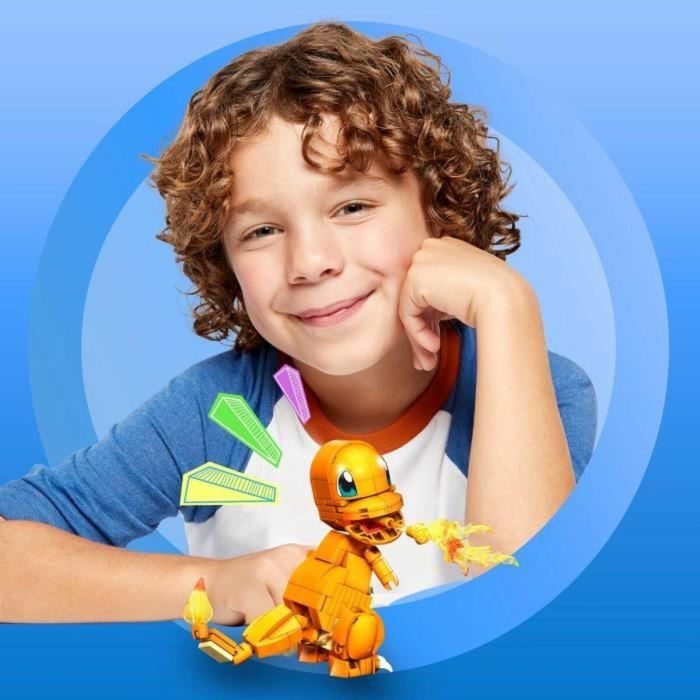 Mega Construx Pokémon Salameche: Figura de Construcción Articulada para Recrear Batallas, Tipo Fuego, 180 Piezas 28