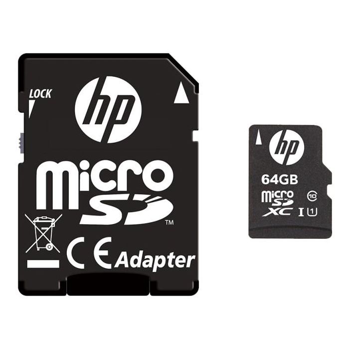 Tarjeta de Memoria Micro SD con Adaptador HP SDU64GBXC10HP-EF 64GB 2 Tarjeta de Memoria Micro SD con Adaptador HP SDU64GBXC10HP-EF 64GB 2