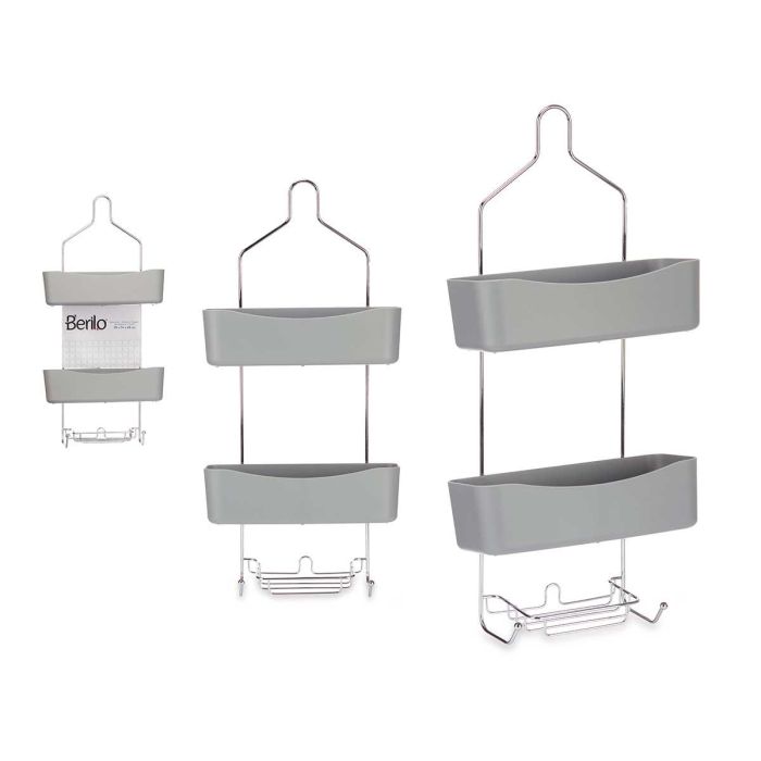 Estantería de Ducha 2 Pisos Gris Berilo 28x60x14 cm (6 Unidades) Estantería de Ducha 2 Pisos Gris Berilo 28x60x14 cm (6 Unidades)