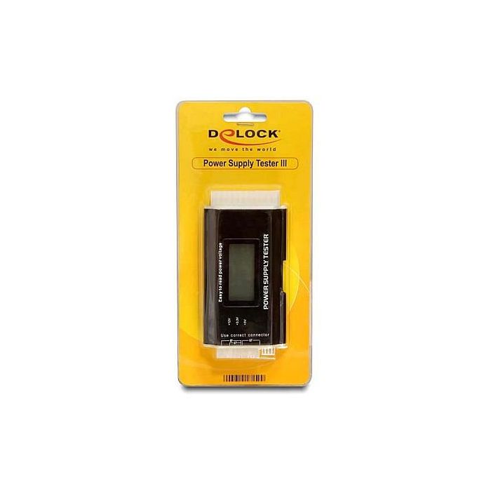 DeLOCK Comprobador de Fuentes de Alimentación 18159, Negro y Blanco 3