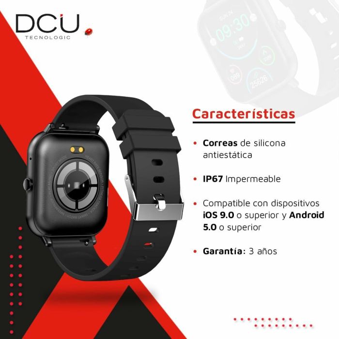 Smartwatch DCU CURVED GLASS PRO 1,83" Negro 1