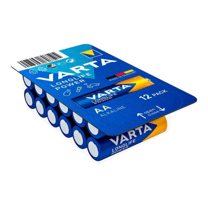 Varta LR06 Pila Alcalina AA Longlife Power Caja 12 Unidades Ø14,5 x 50,5 mm Varta LR06 Pila Alcalina AA Longlife Power Caja 12 Unidades Ø14,5 x 50,5 mm
