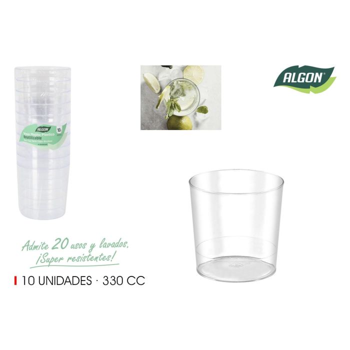 Set de 10 vasos Mojito 330 cc PS por Algon (12 Cajas) Set de 10 vasos Mojito 330 cc PS por Algon (12 Cajas)